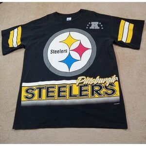 Pittsburgh Steelers Vintage 1996 Single‎ Stitch Double Sided T-Shirt Men's XL